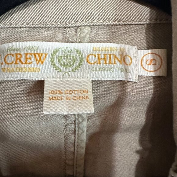 J. Crew Jacket Weathered Khaki With Button Detail & Frayed Trim Womens Size S - Picture 7 of 7